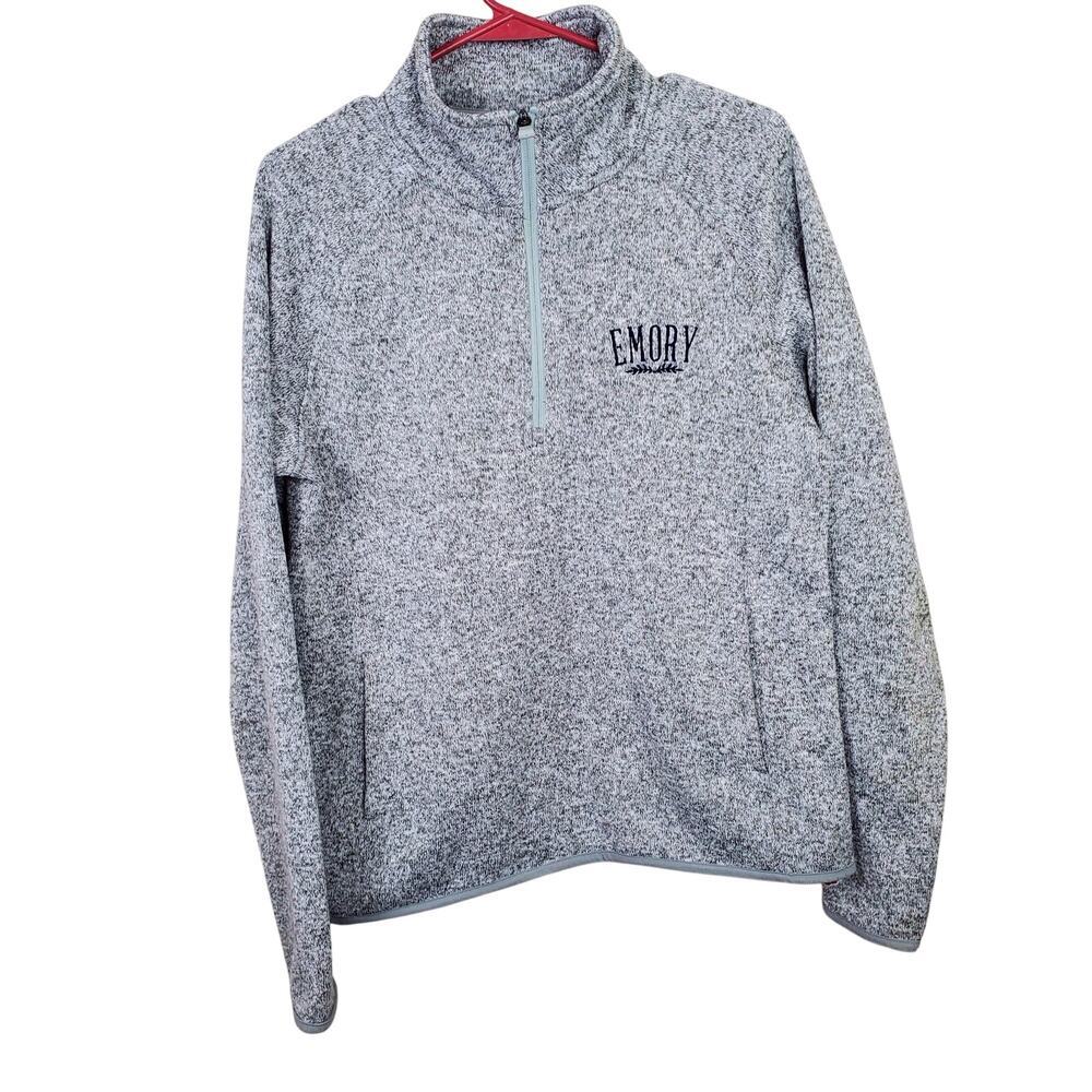 EMORY | Quarter Zip | Tweed Grey | Fleece Jacket | Medium